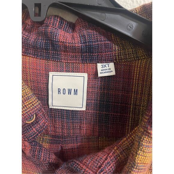 ❤️ROWM Mens Big & Tall Long Sleeve Button Down 3XT - Picture 3 of 5